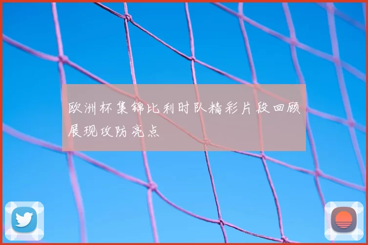欧洲杯集锦比利时队精彩片段回顾展现攻防亮点